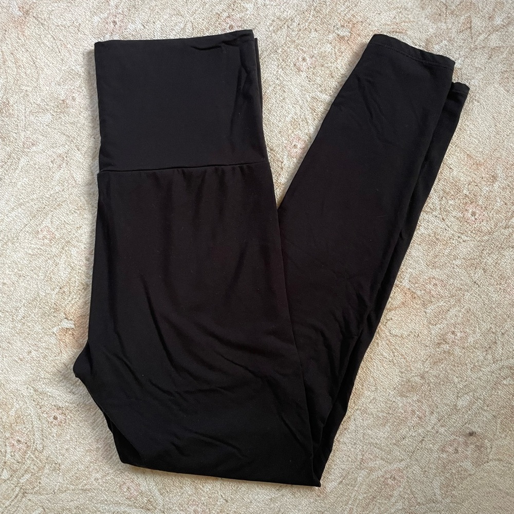 Hatch Maternity Full Length High-Waisted Leggings, Black, XS